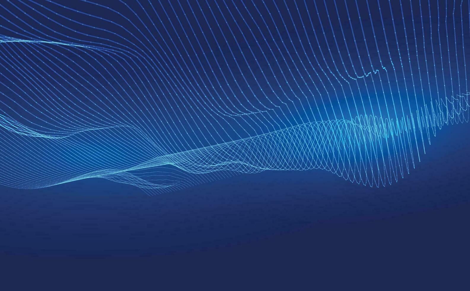 Abstract luxury glowing lines curved overlapping on dark blue background. Template premium award design. Vector illustration