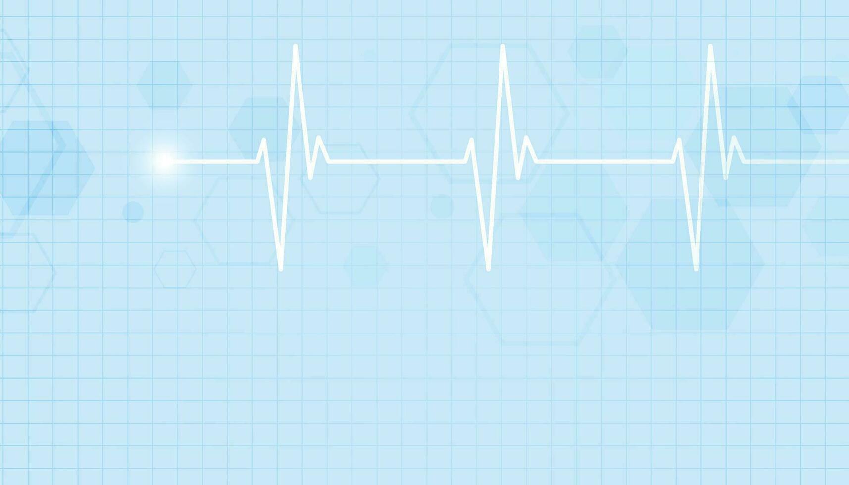 Heart beat neon vector illustration. Blue glowing neon heart pulse illustration.