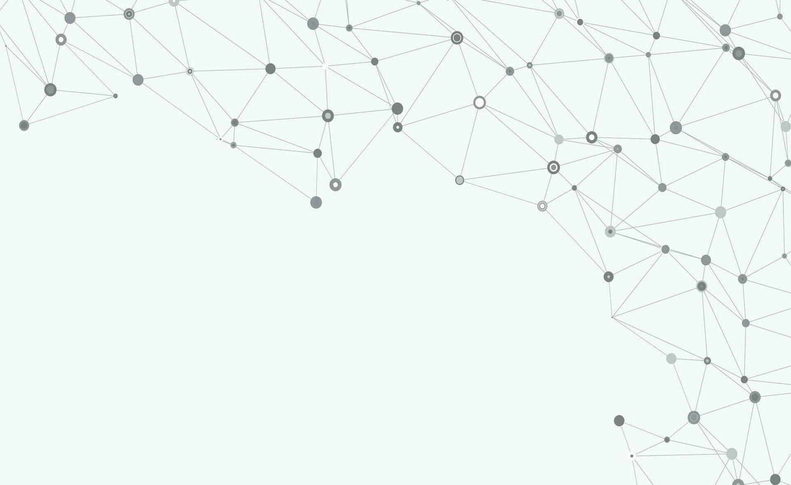 Panoramic abstract dot and triangle connection background., The world is connect and smaller concept, Digital futuristic Earth minimalism background vector