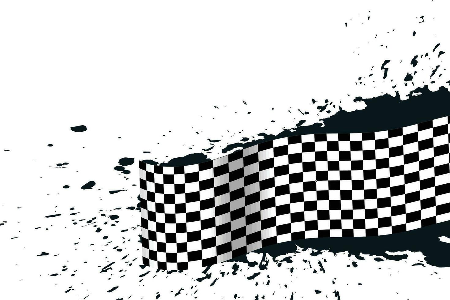 Checkered flag wave on white background design for sport race championship vector illustration.