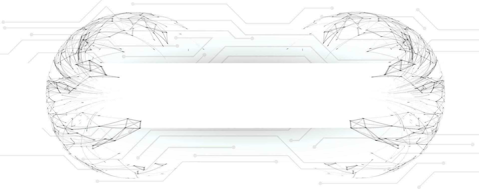 Abstract lines and dots connect background. Technology connection digital data and big data concept. vector