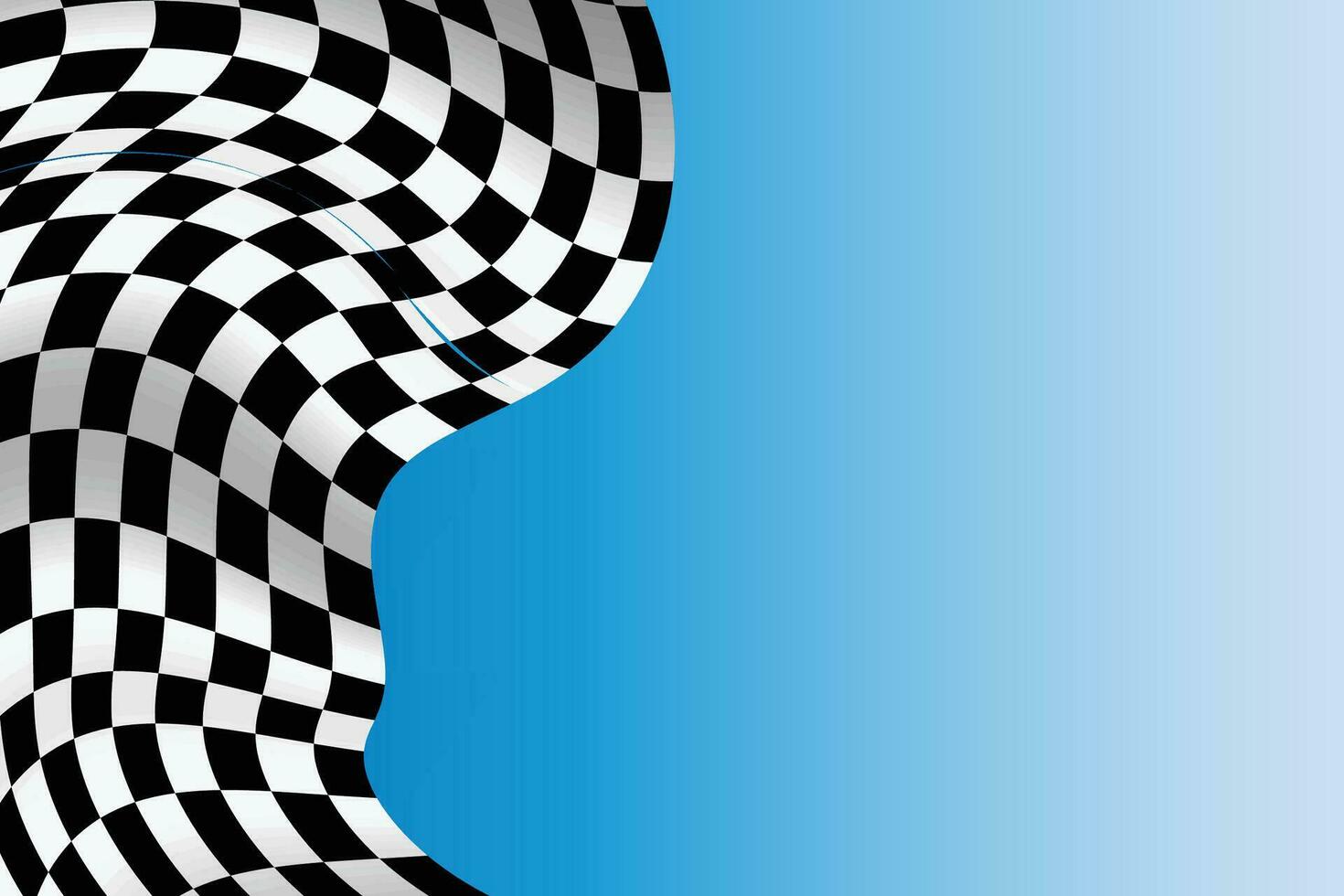 Wavy racing flag. Seamless and simple wavy racing flag. Vector for print and interior, seamless ornament.