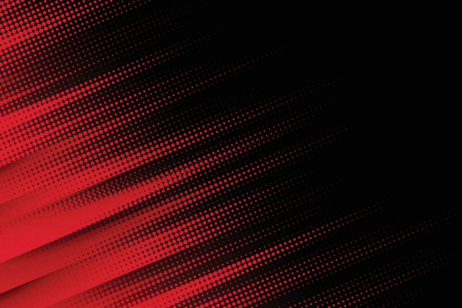 abstract halftone lines in red and black color vector