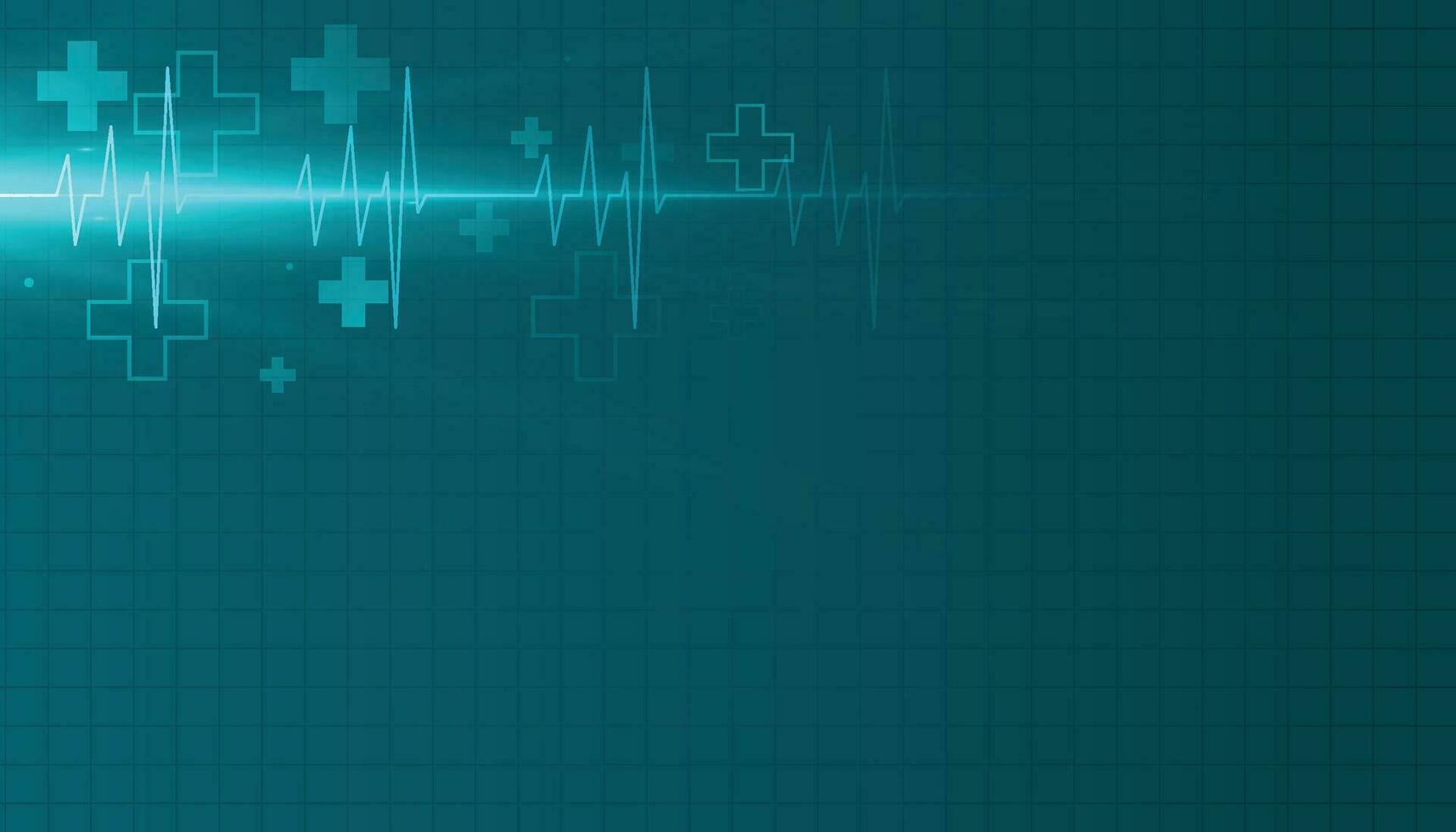Abstract heart beats cardiogram, vector illustration