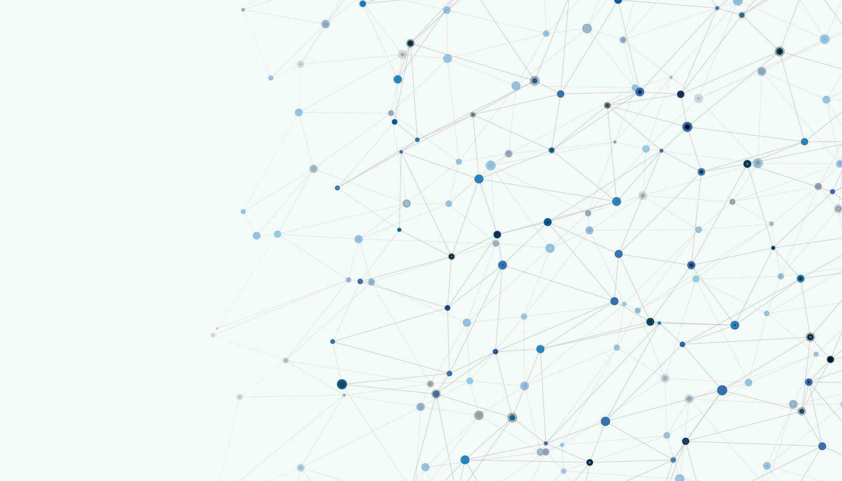 Vector illustration molecule and internet connect technology on dark blue background. Abstract internet network connection design for web site. Digital data, communication, science, futuristic concept