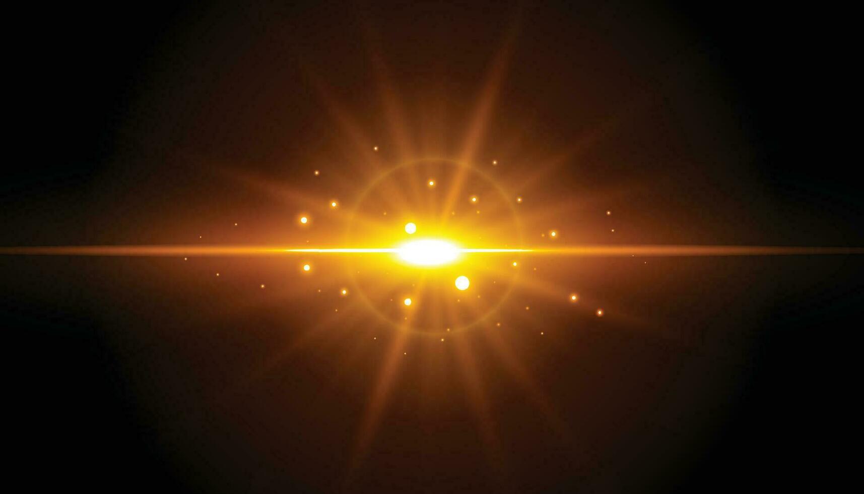 Gold lights shining Vector Illustration