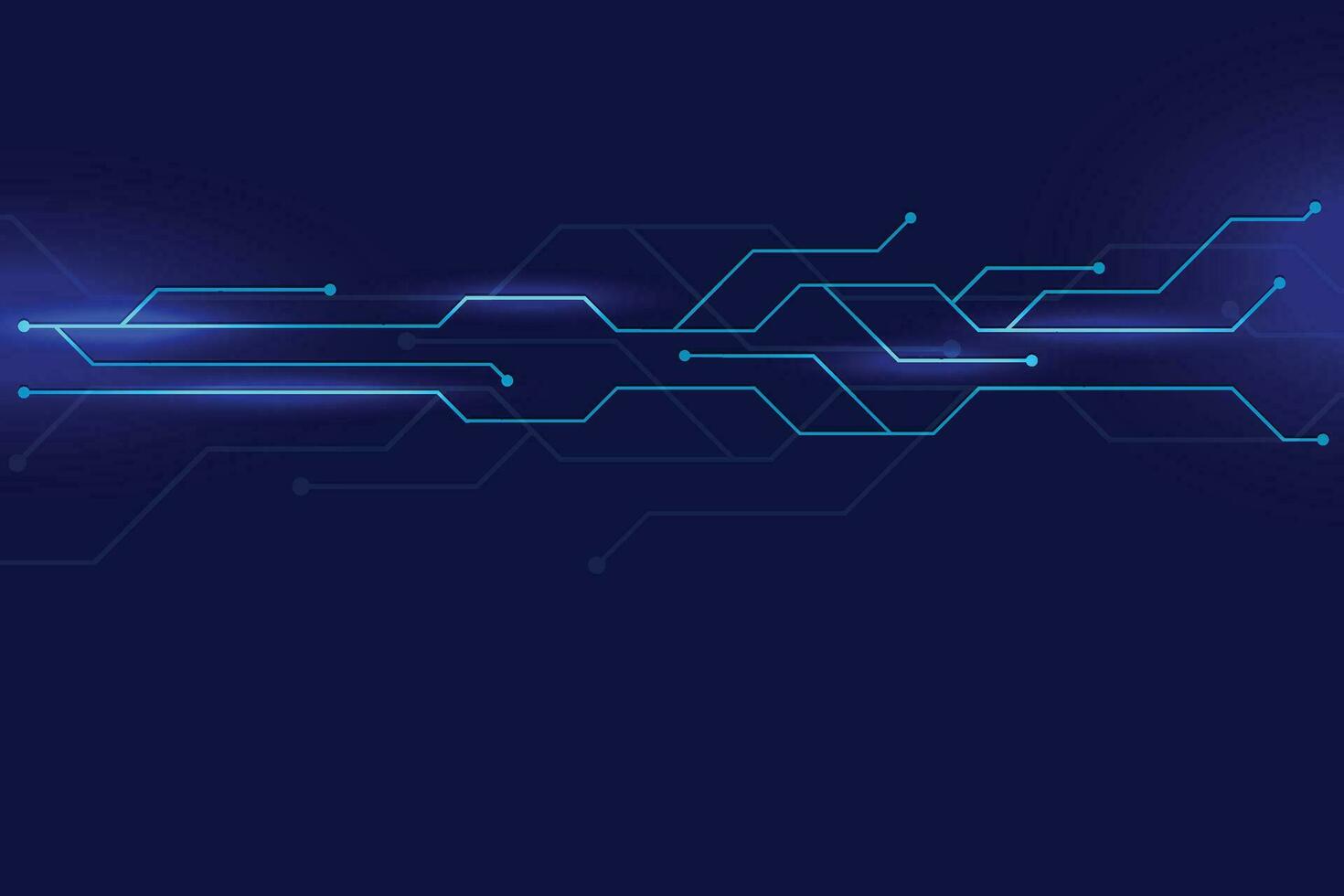 Vector illustration molecule and internet connect technology on dark blue background. Abstract internet network connection design for web site. Digital data, communication, science, futuristic concept