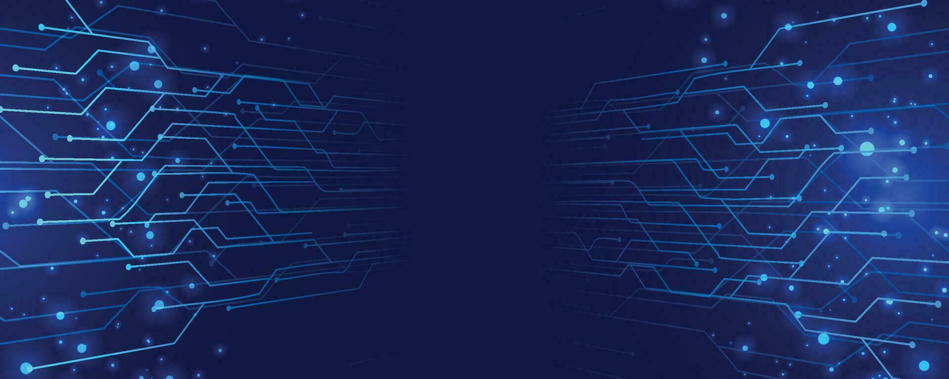 Vector illustration molecule and internet connect technology on dark blue background. Abstract internet network connection design for web site. Digital data, communication, science, futuristic concept