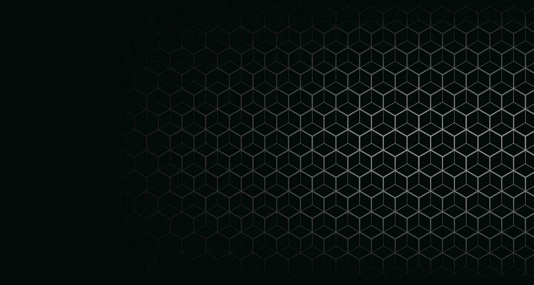 Abstract black texture background hexagon. gradient effect vector