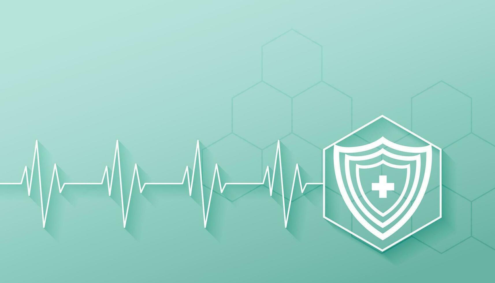 Heart rate graph. Heart beat. Ekg icon wave. Turquoise color. Sound wave line. Medical design. Stock vector illustration.