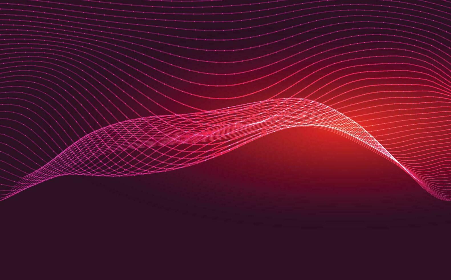 Abstract wave background. Red transparent wave. Red wavy smoke lines vector