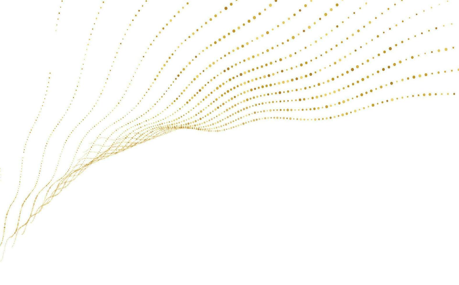 Abstract 3d template curved soft gold layered background with gold lines sparking with copy space for text. Luxury style. Vector illustration