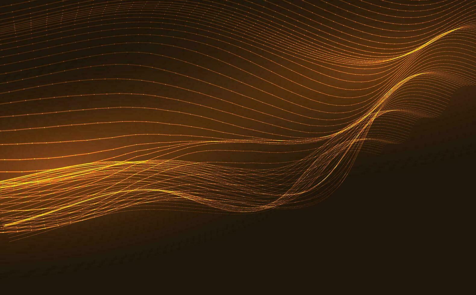 Abstract 3d template curved soft gold layered background with gold lines sparking with copy space for text. Luxury style. Vector illustration