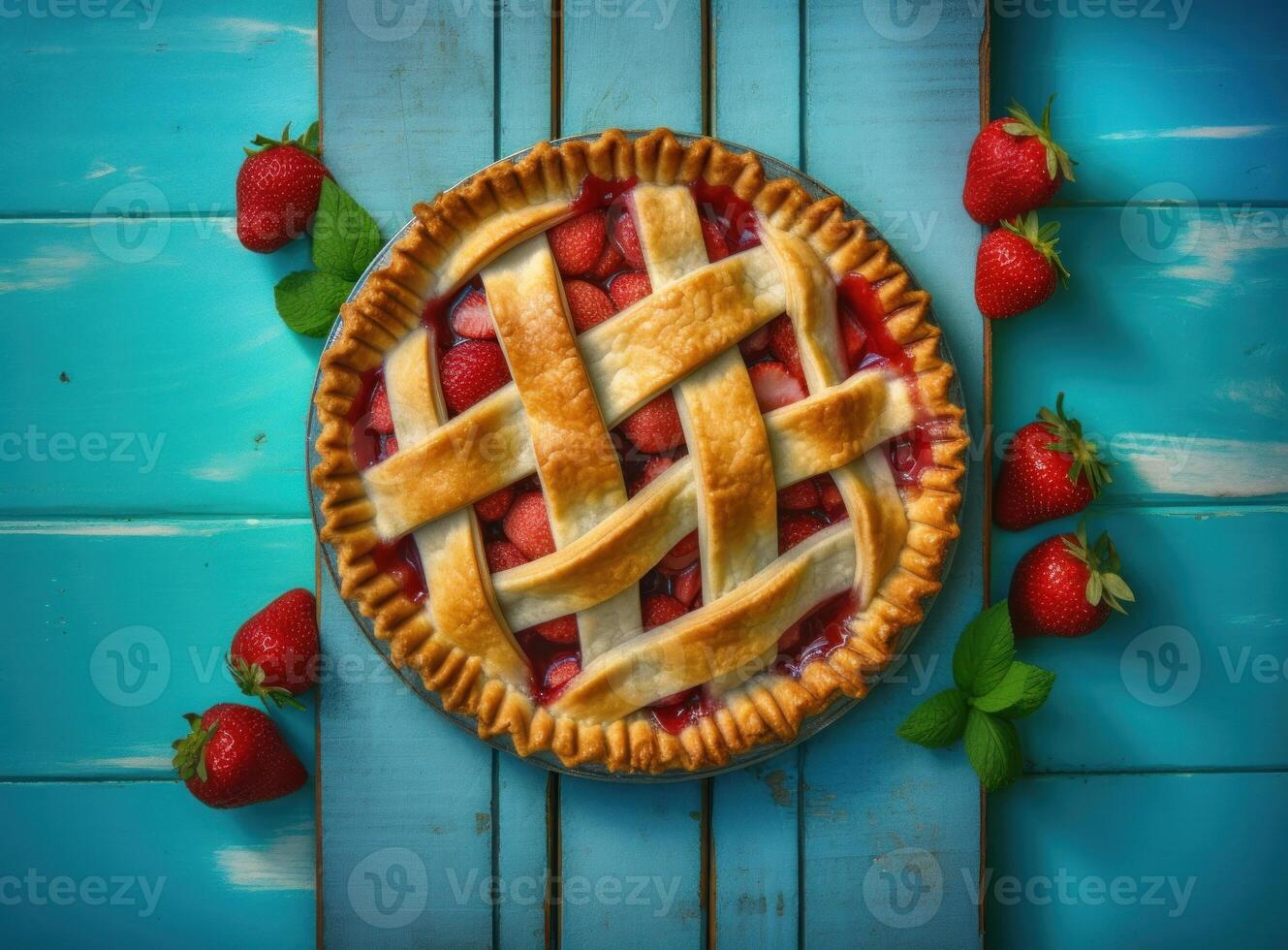 Strawberry tart. Illustration photo