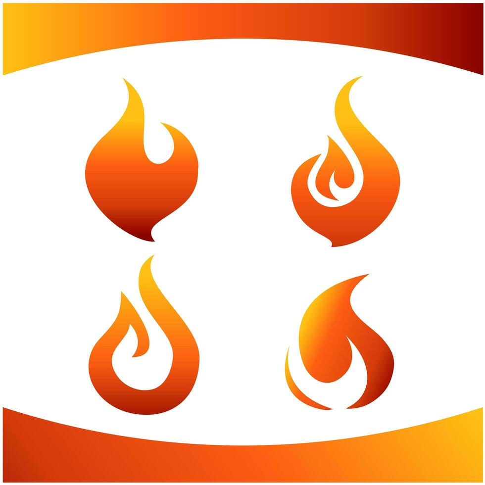 Flame Fire Logo Bundle photo