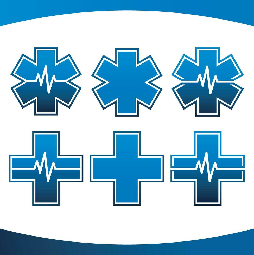 médico logos vector haz