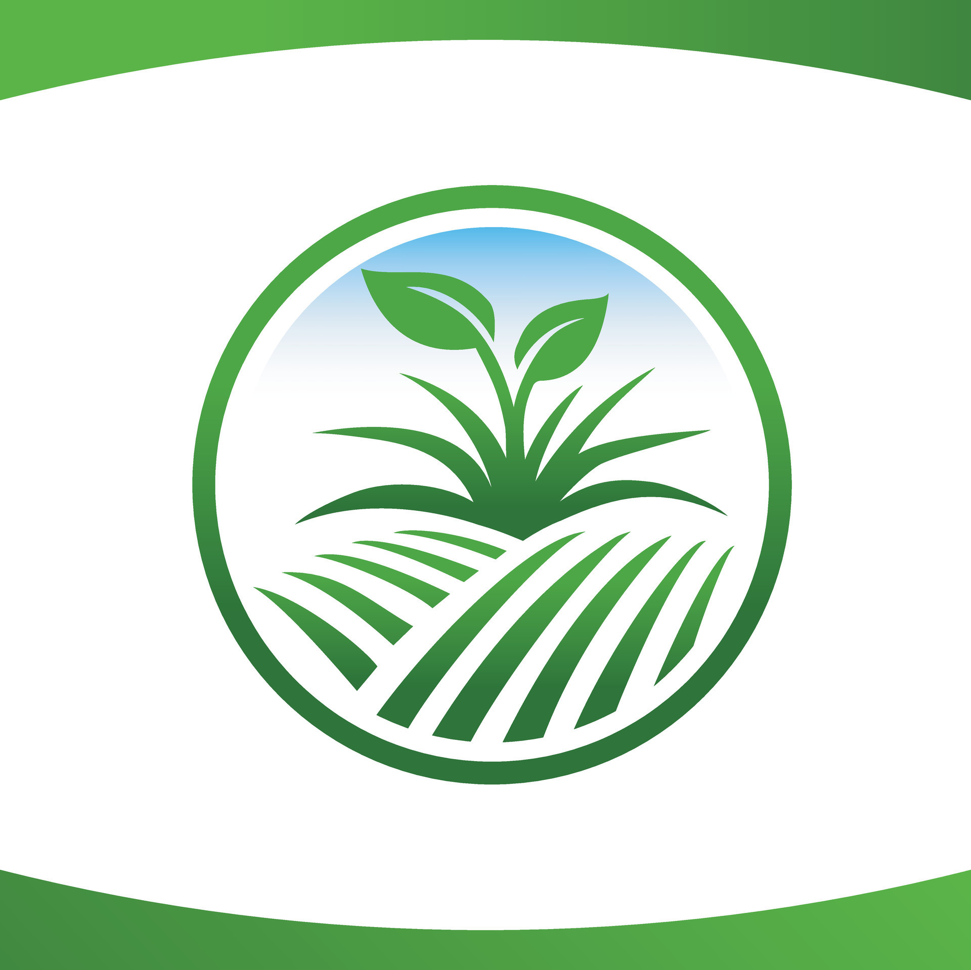 Farm Field Plant Grass Leaves Vector Logo 25872398 Vector Art at Vecteezy