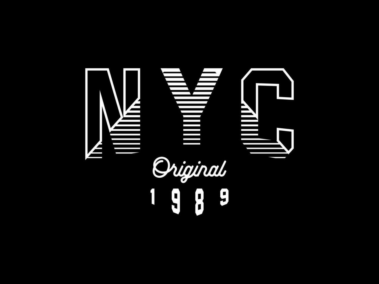 Streetwear clothing NYC typography vector template graphic tees ready for print