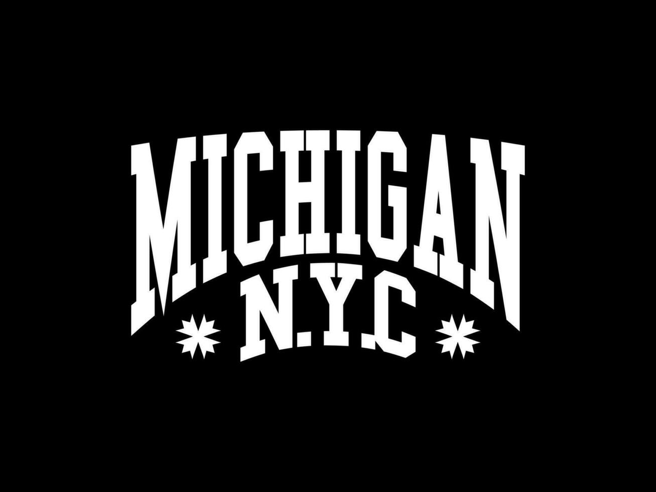 Streetwear clothing Michigan typography vector template graphic tees ready for print