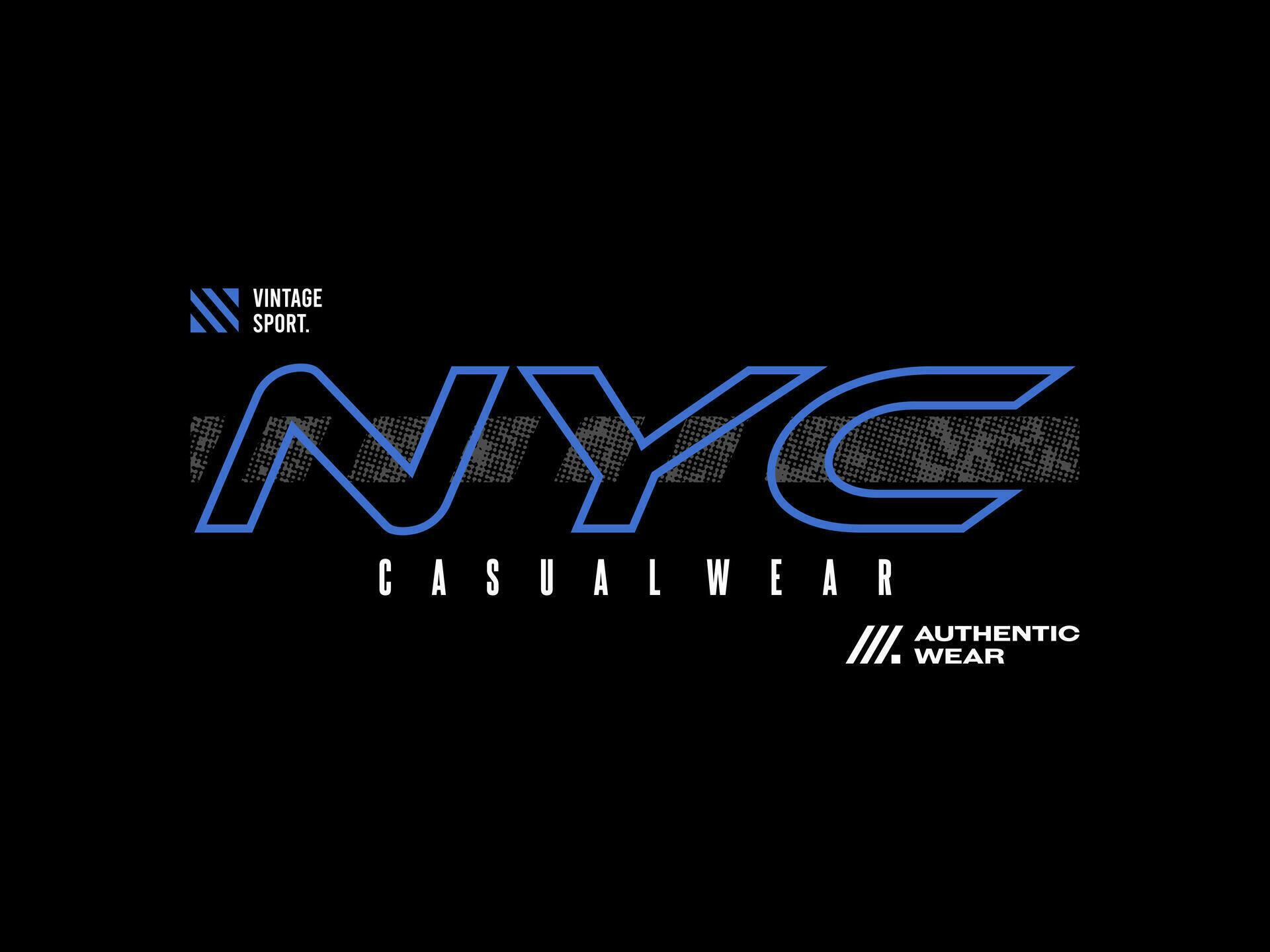 Streetwear clothing NYC typography vector template graphic tees ready