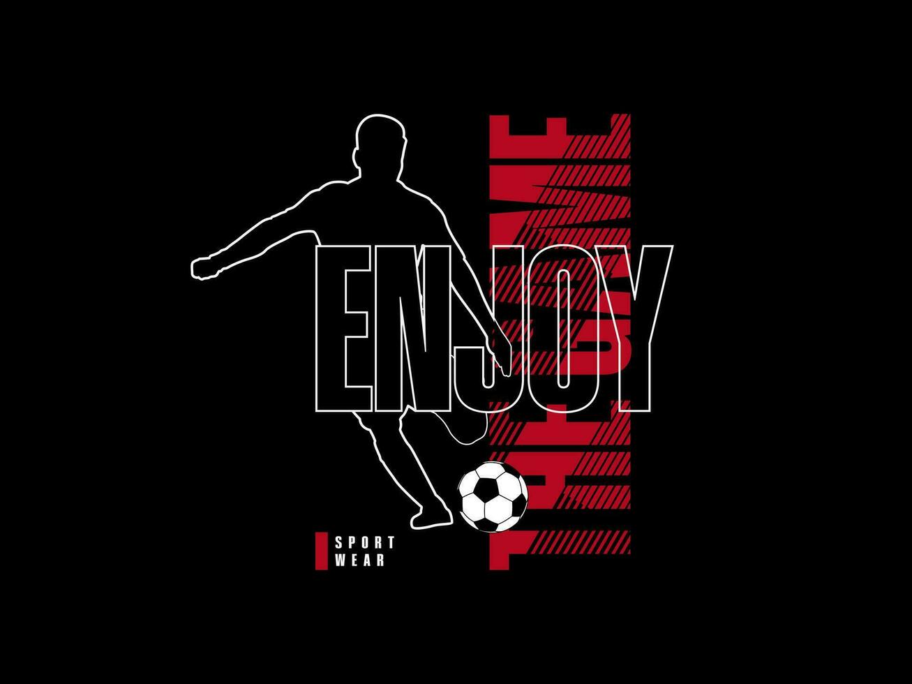 Streetwear clothing Football typography vector template graphic tees ready for print