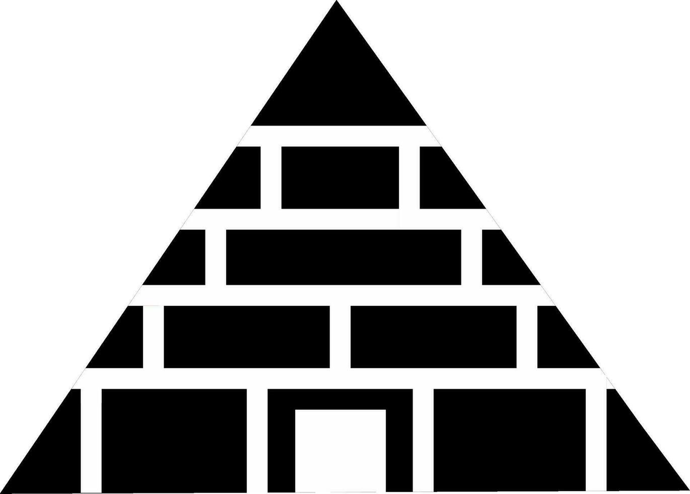 Pyramid silhouette vector illustration. Perfect for history lesson.