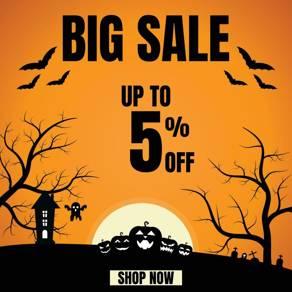 Sale discount icon. Special offer price signs, Discount Halloween Concept vector
