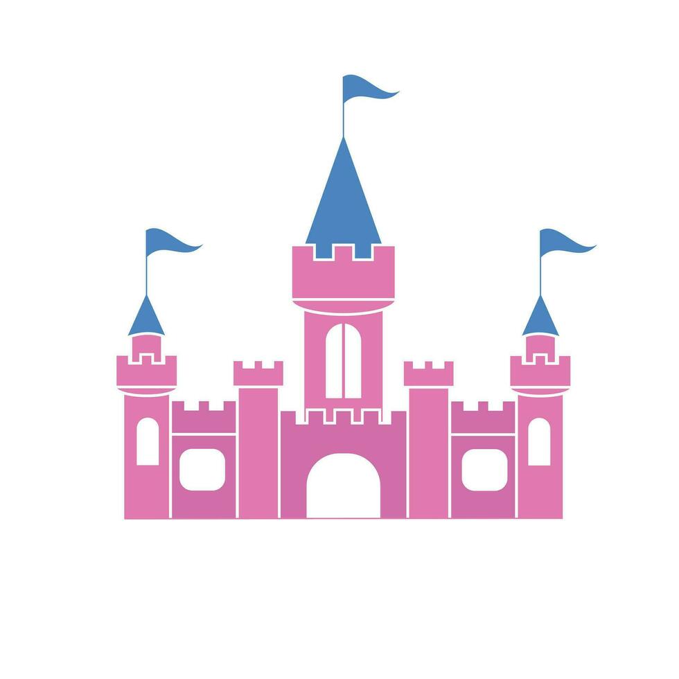 The vector illustration of pink princess magic castle 25873906 Vector