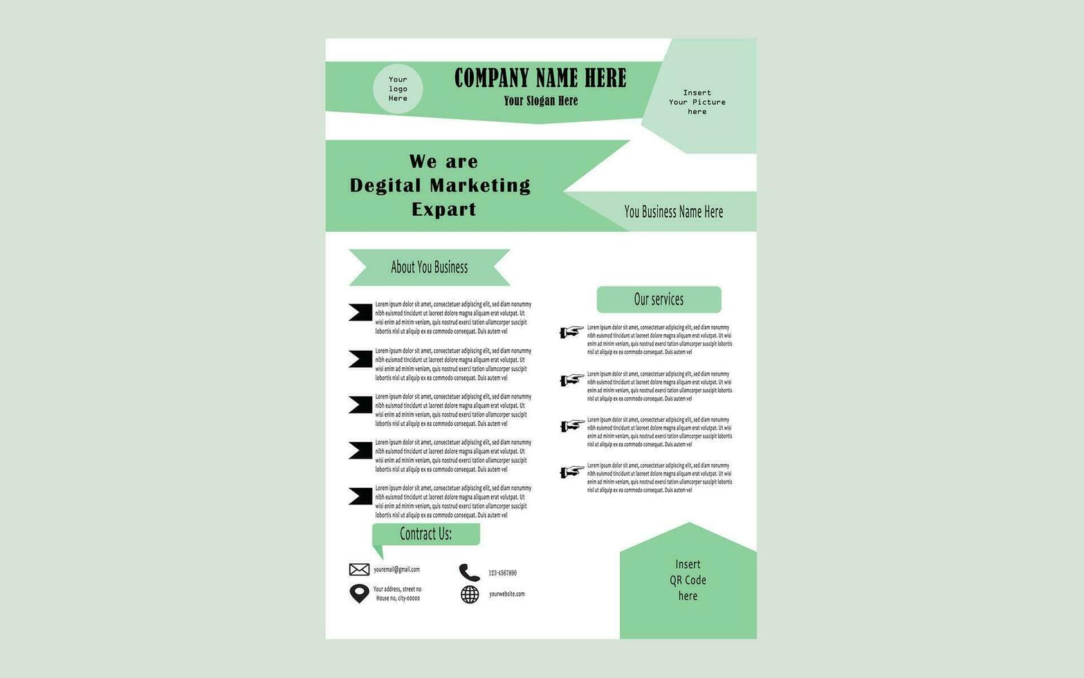 Commertial Flyer Design for Business Tamplate vector