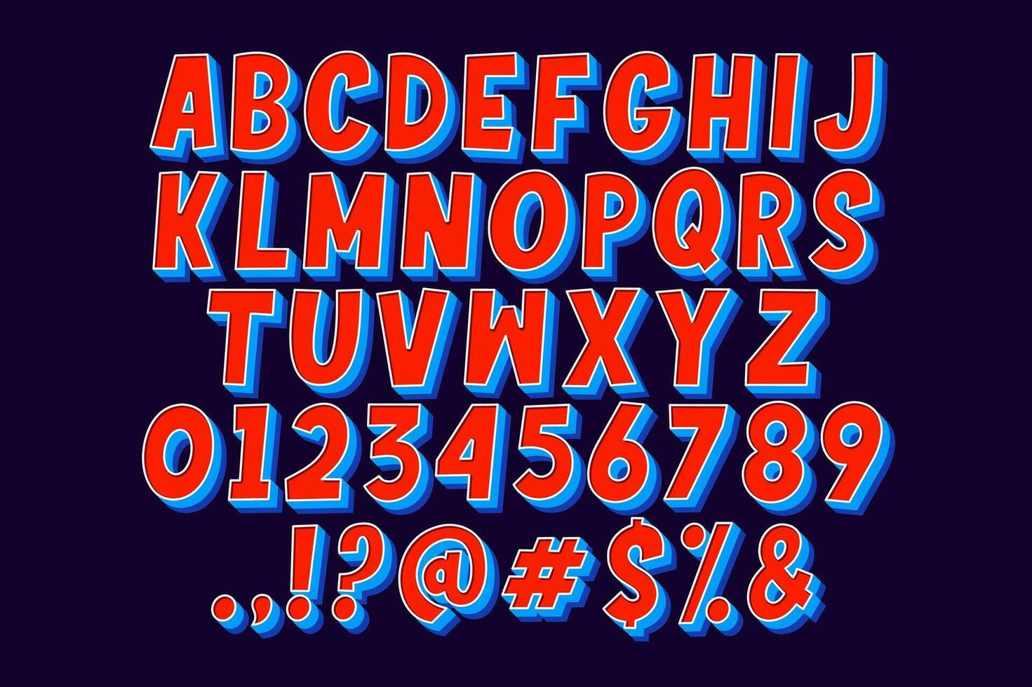 cartoon alphabet design vector