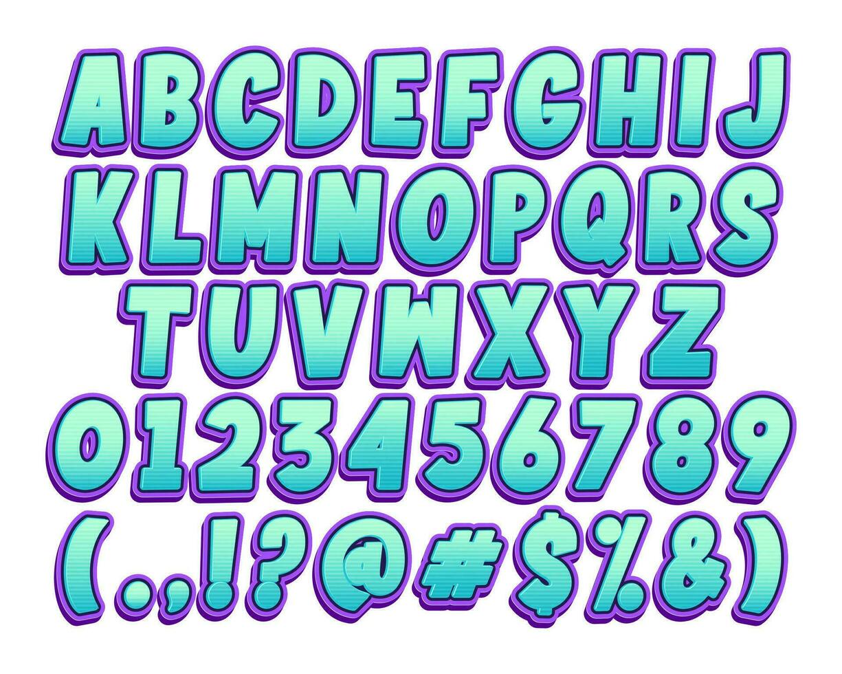 cartoon alphabet design vector