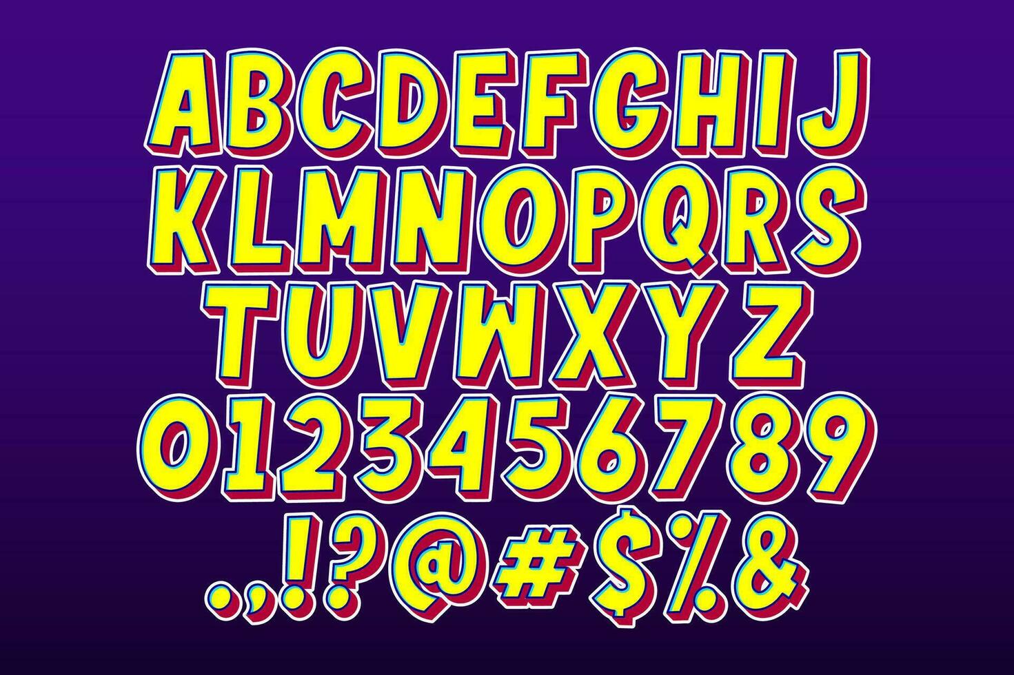 cartoon alphabet design vector