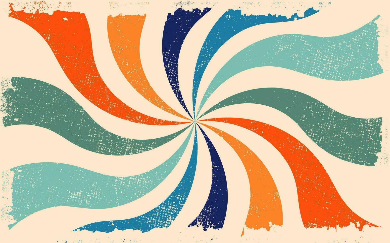 retro wavy sunburst background vector