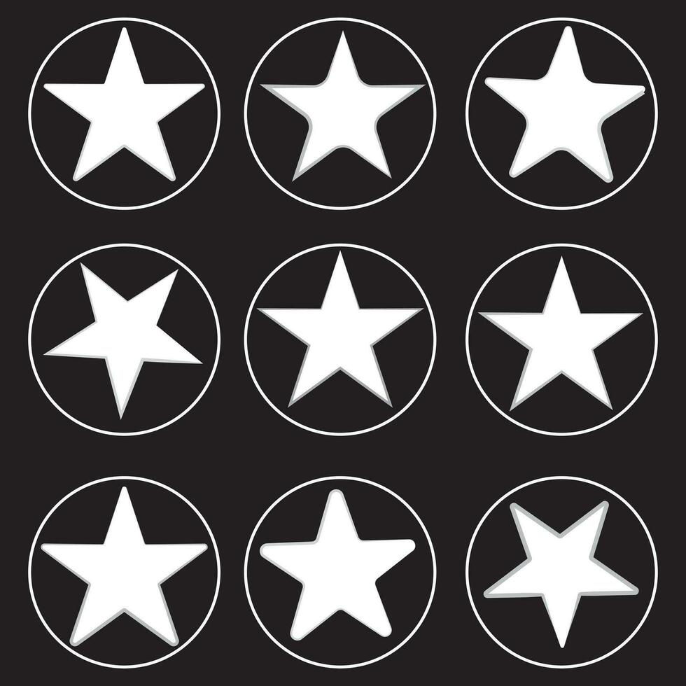 Star icons. Twinkling stars. Sparkles, shining burst. Christmas vector symbols isolated