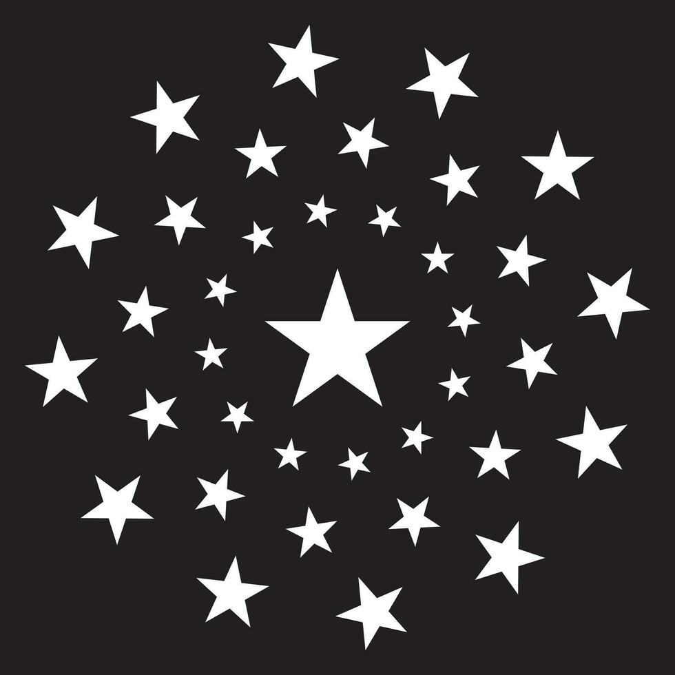 Star icons. Twinkling stars. Sparkles, shining burst. Christmas vector symbols isolated
