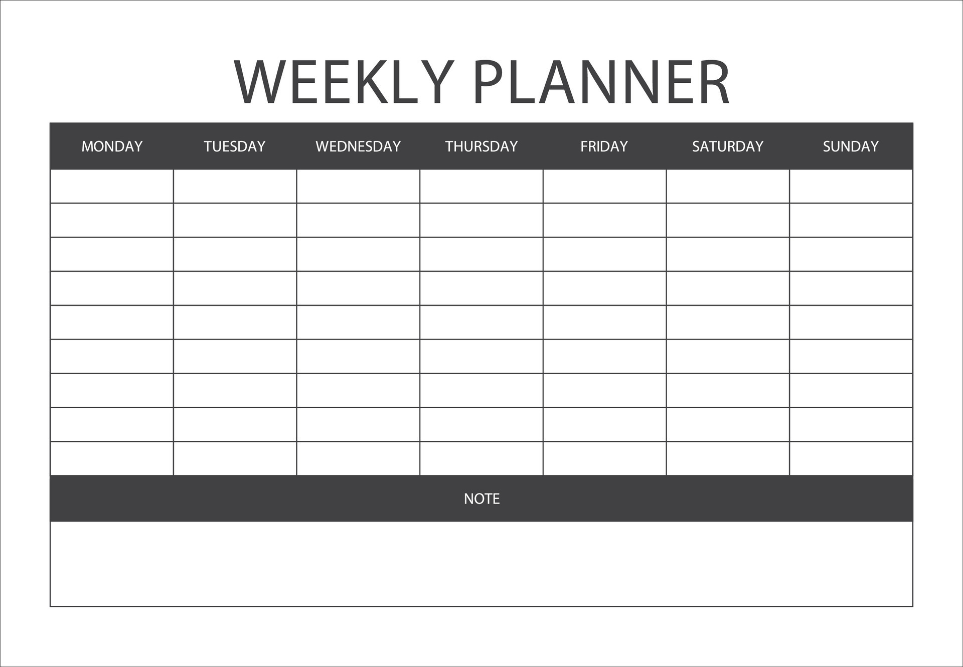 Premium Vector  Weekly planner. timetable for week with to do list. week  starts sunday. homework organizer template.