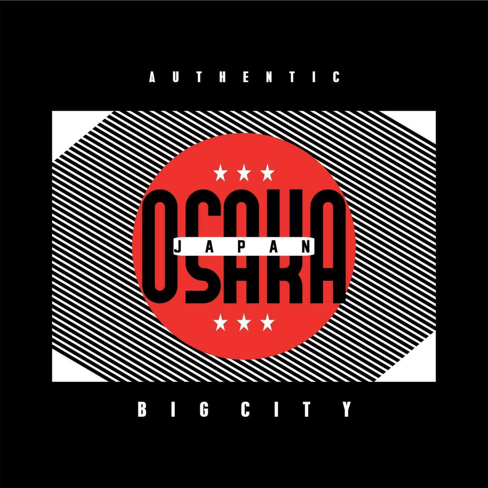 Osaka japan typography graphics for slogan vector image