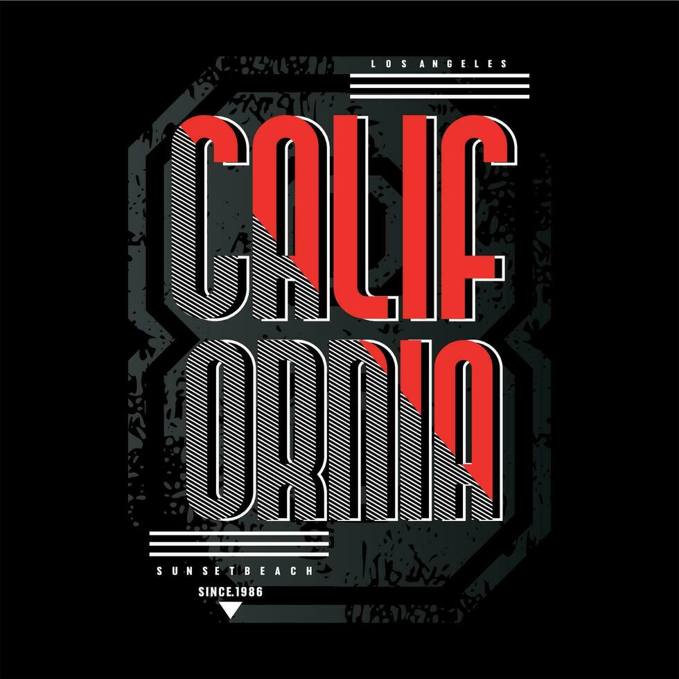 California tipografía gráficos. camiseta impresión diseño para Deportes vestir. vector