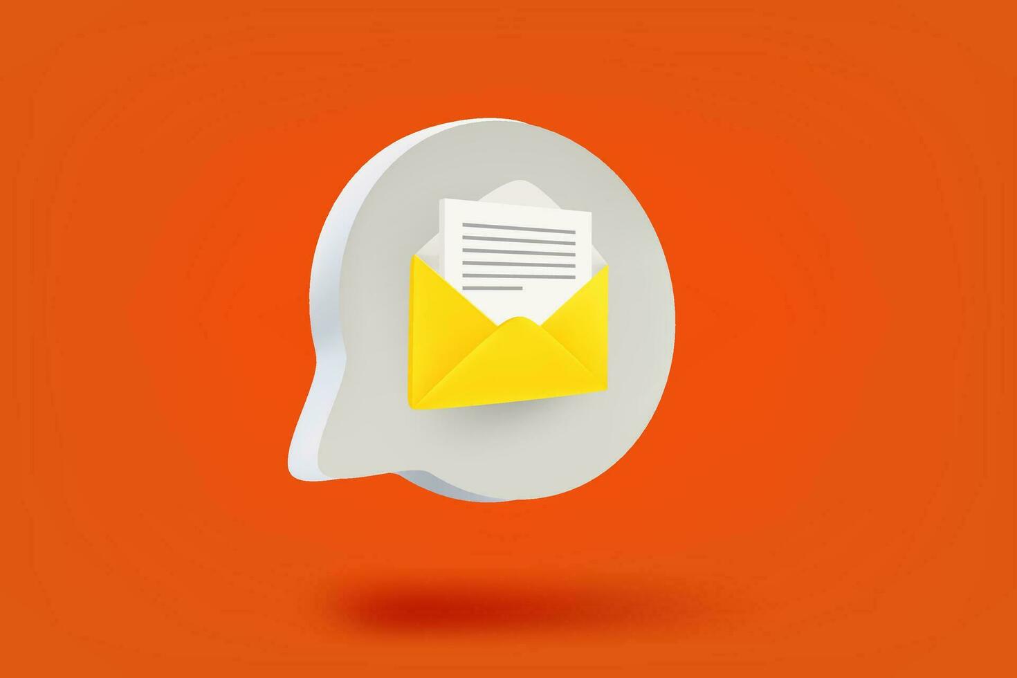 Speech bubble with letter. 3d vector illustration 25874990 Vector Art ...