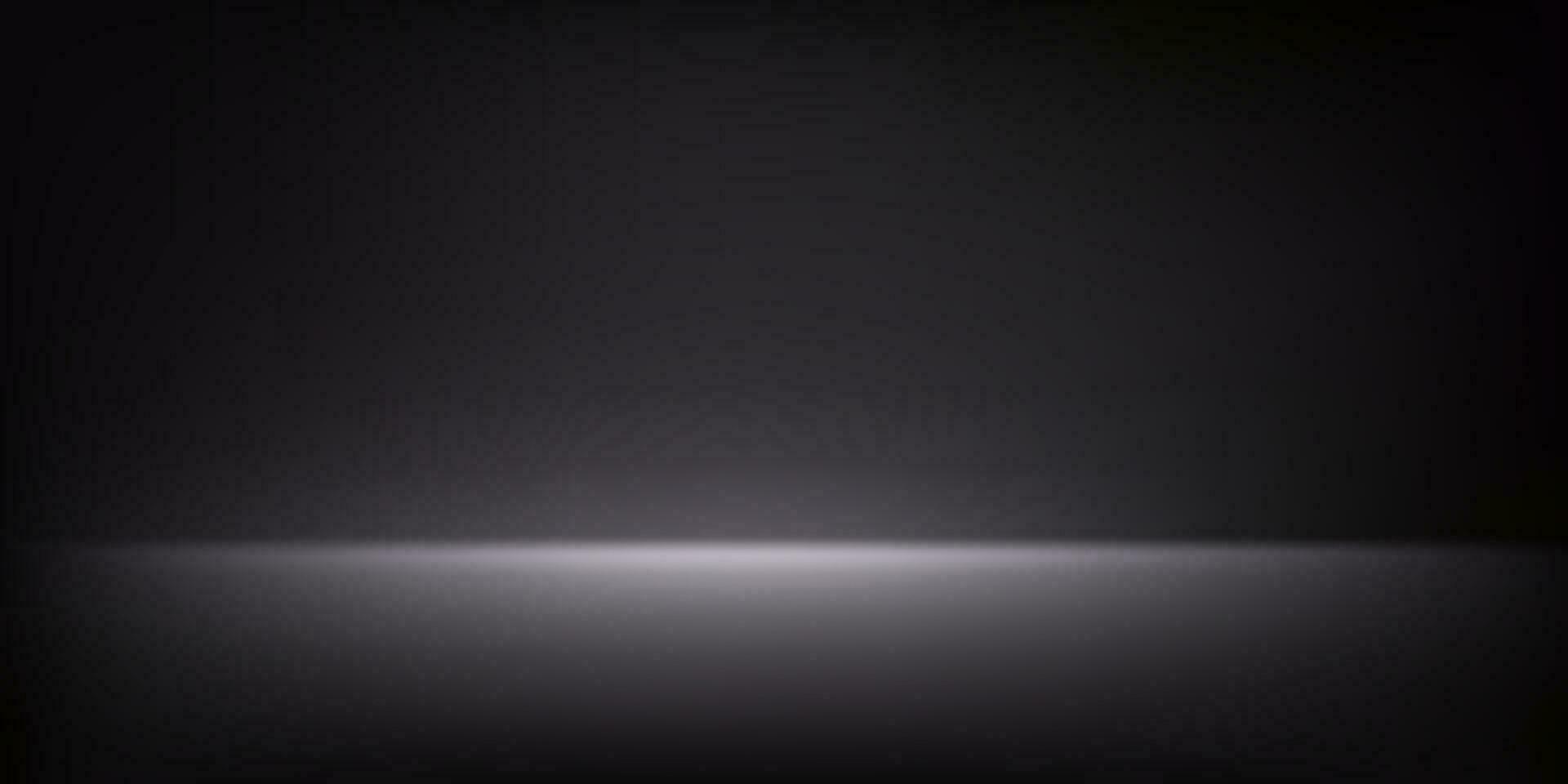 Abstract illuminated empty dark grey room. Design template. 3d vector background