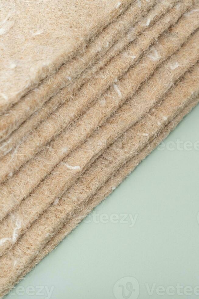 lino alfombra para hogar crecer en microvegetales. foto