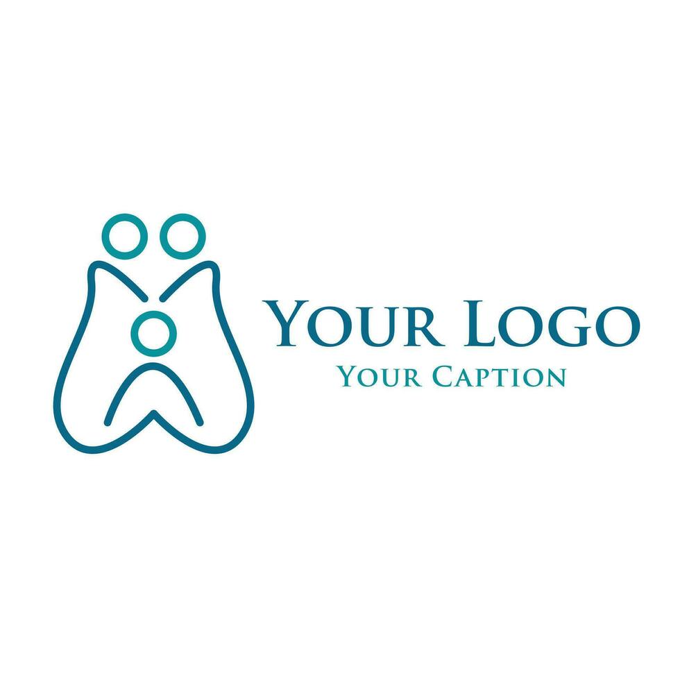 elaboración hermosa sonrisas mediante nuestra dental logo diseño vector