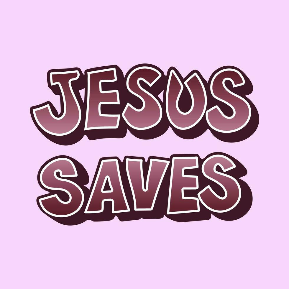 escrito letras de Jesús ahorra. vector tipografía ilustración antecedentes