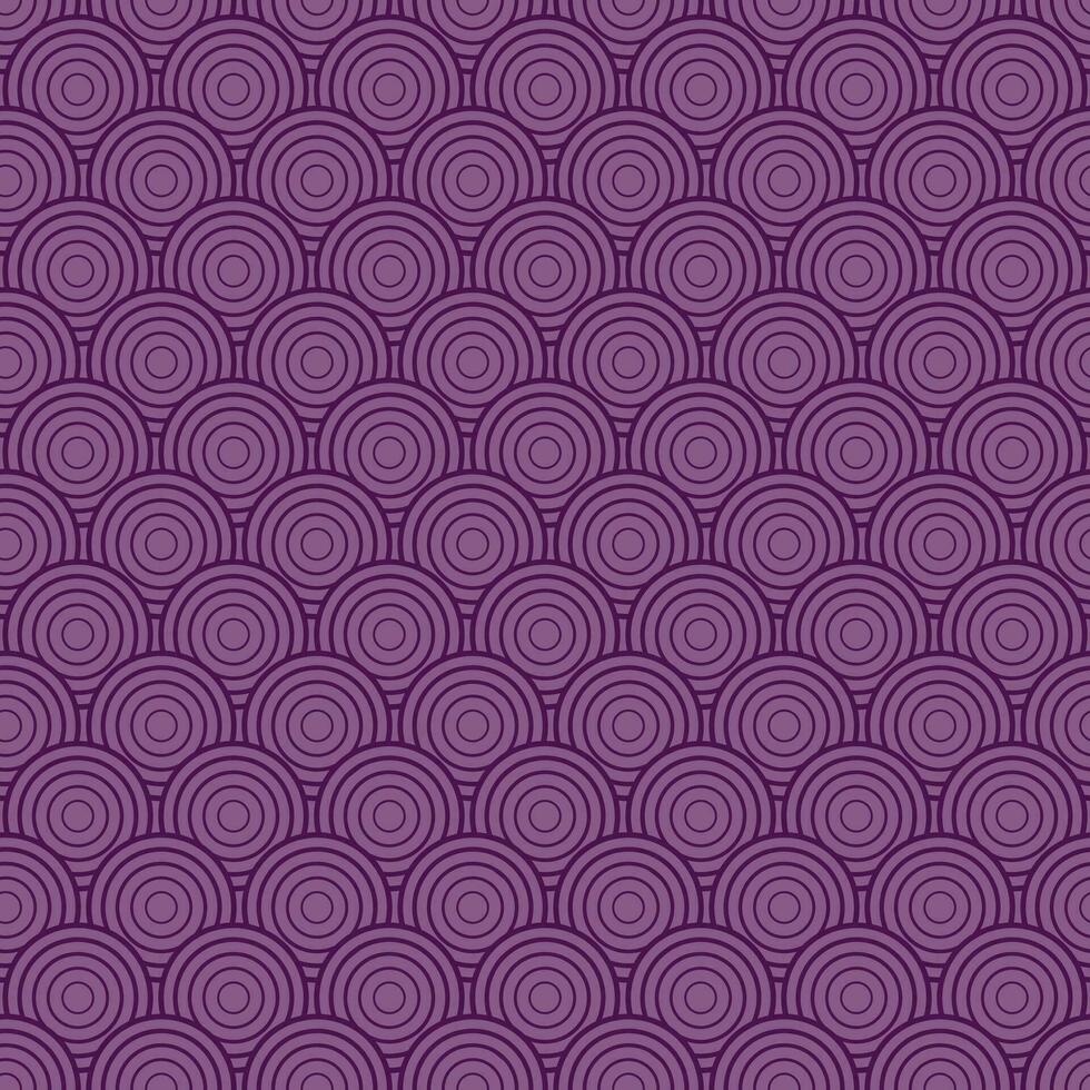 Seamless pattern circle with traditional Japanese pattern style on purple vector