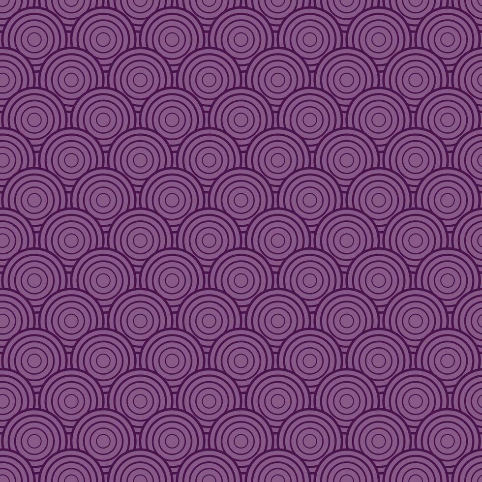 Seamless pattern circle with traditional Japanese pattern style on purple vector