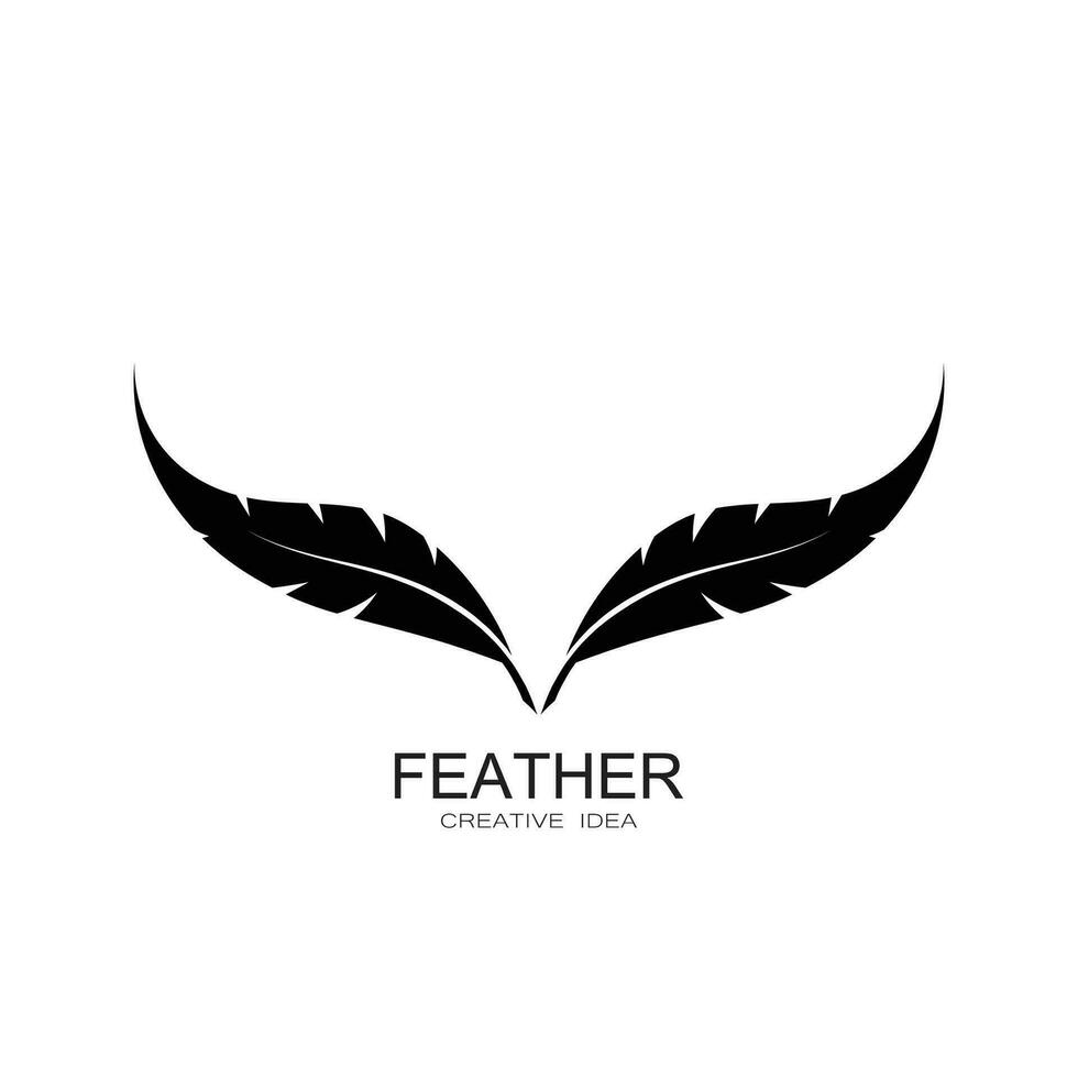 Feather logo vector template