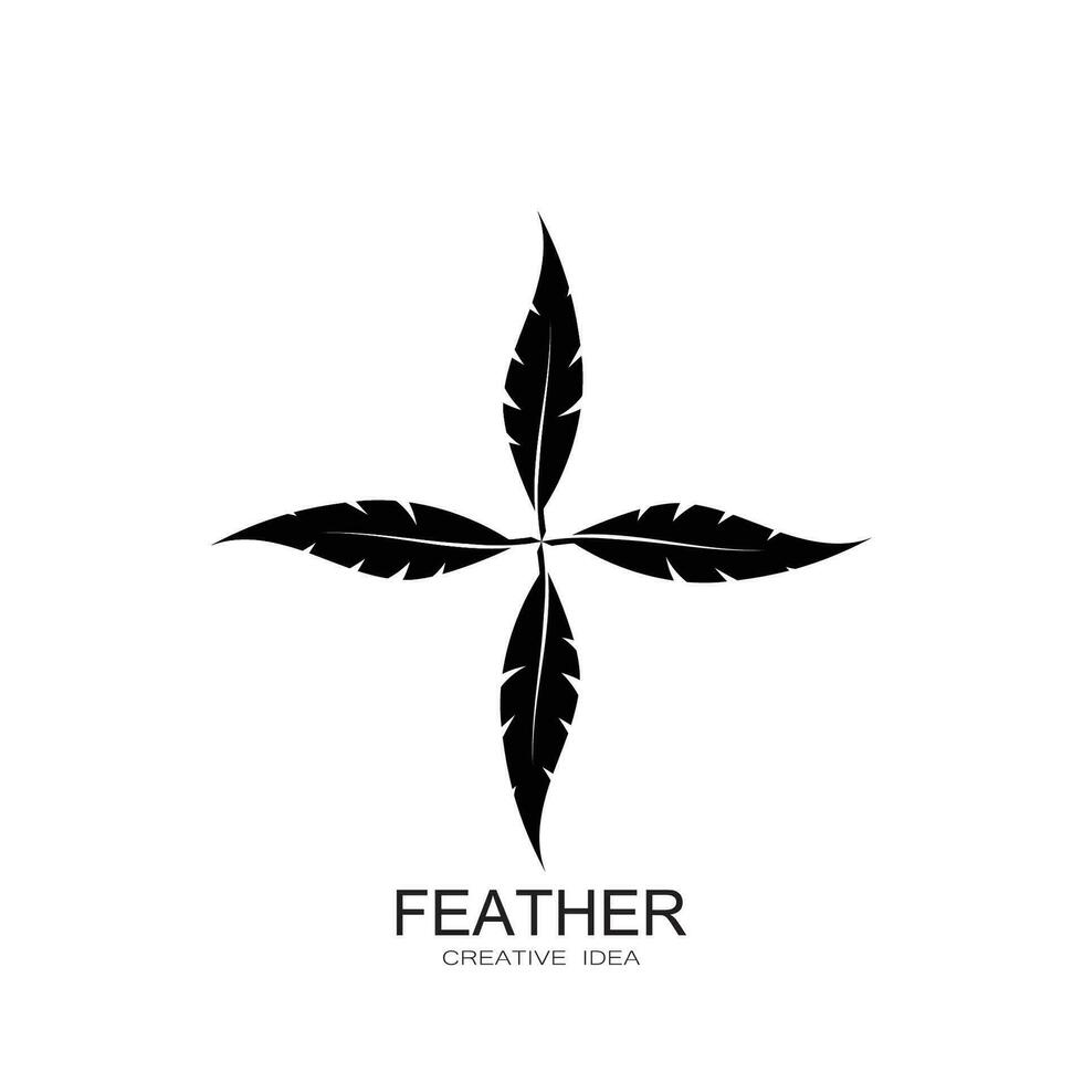 Feather logo vector template