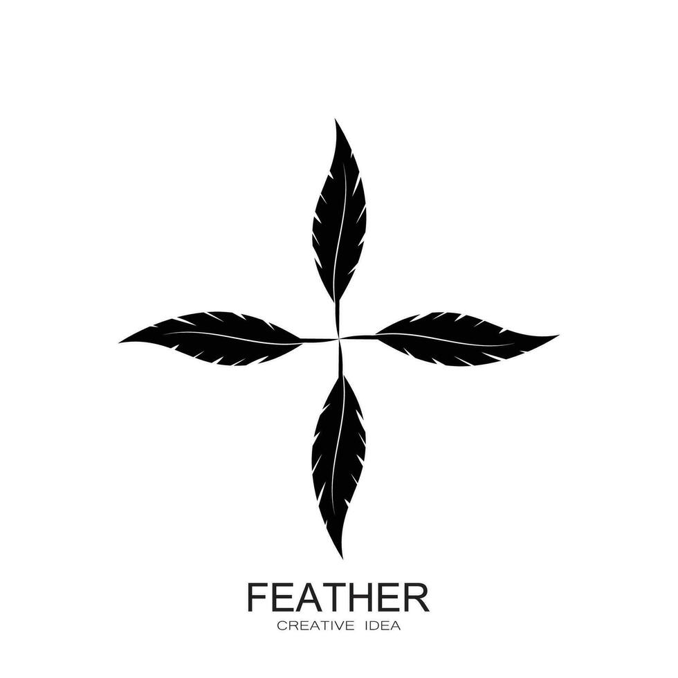 Feather logo vector template