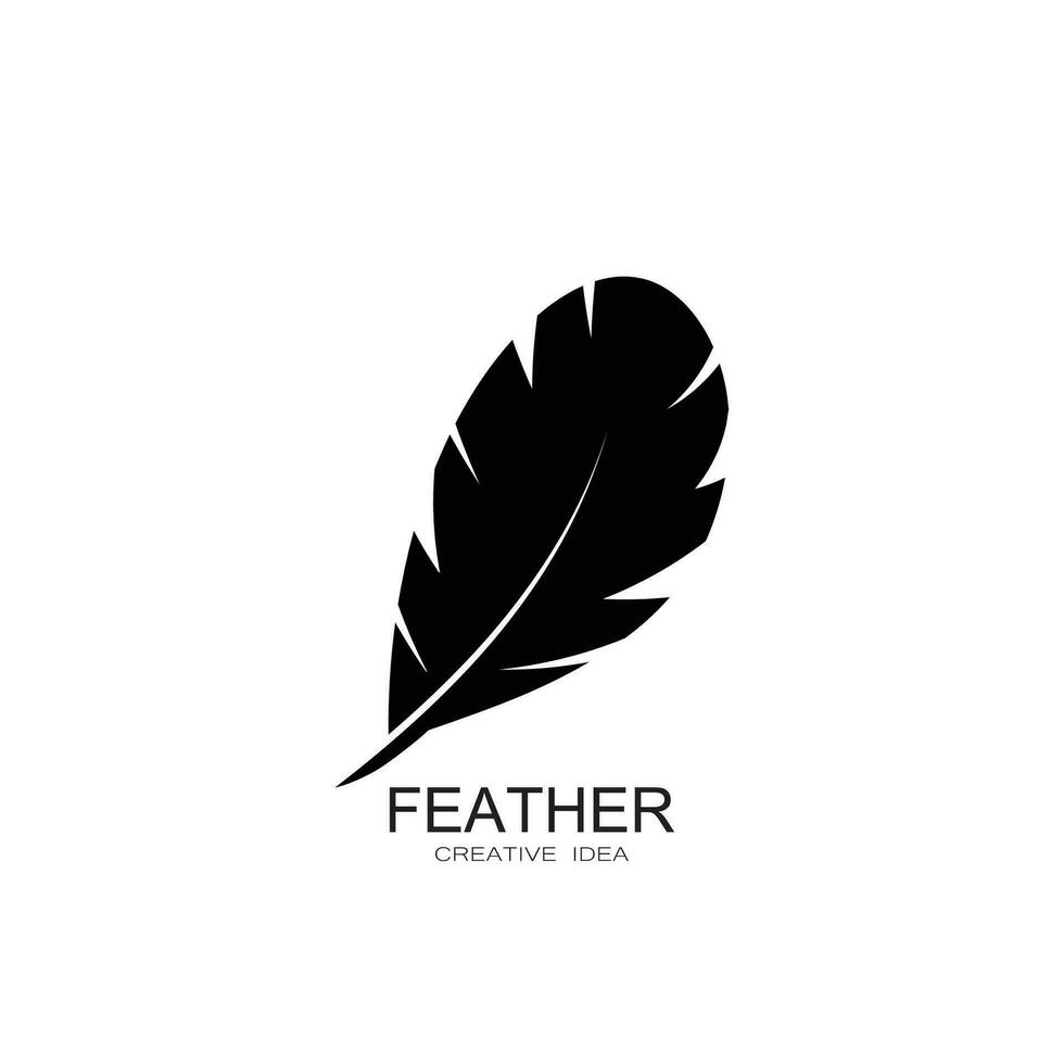 Feather logo vector template