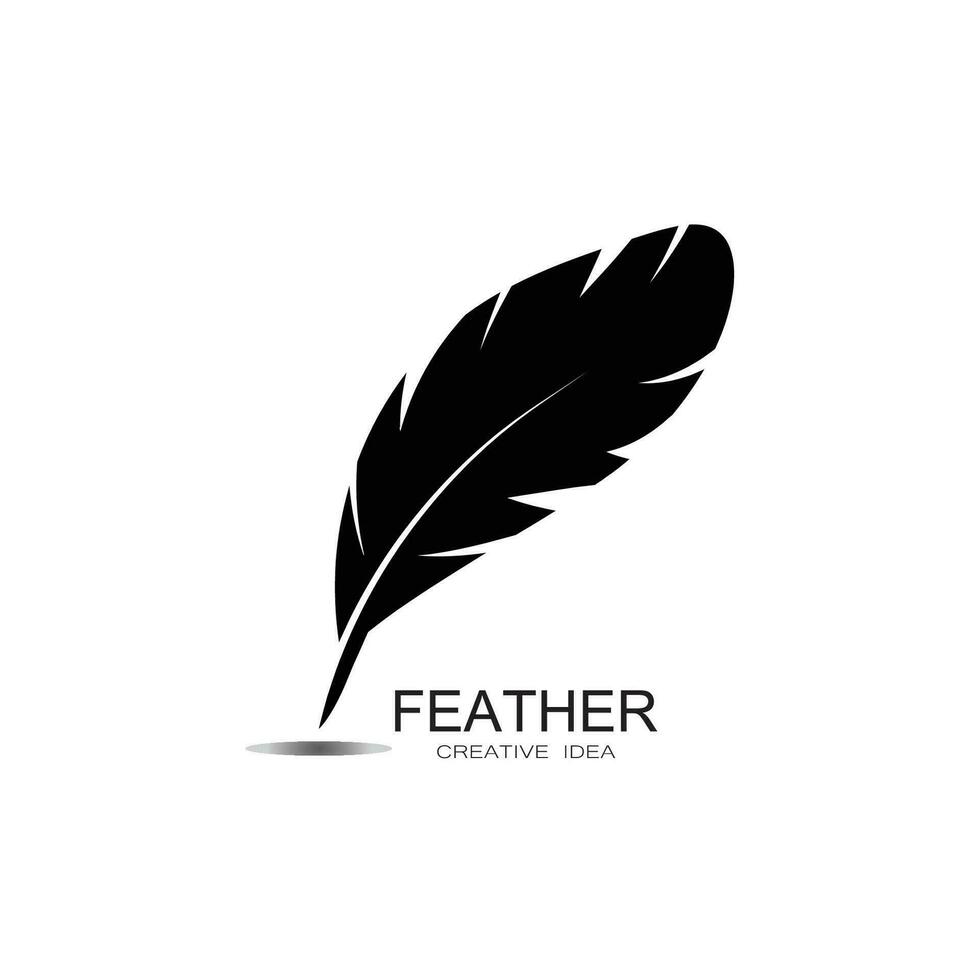 Feather logo vector template